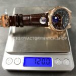 R+ Factory Counterweight Rolex Cellini Moonphase 50535 39mm Rose Gold Brown Leather Strap Black Dial