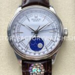 Cellini 50535 white dial brown strap replica watch