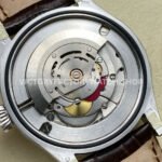 R+ Factory Counterweight Rolex Cellini Moonphase 50535 39mm White Gold Brown Leather Strap White Dial