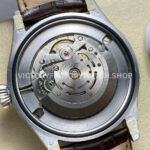 R+ Factory Counterweight Rolex Cellini Moonphase 50535 39mm White Gold Brown Leather Strap White Dial
