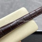 R+ Factory Counterweight Rolex Cellini Moonphase 50535 39mm White Gold Brown Leather Strap White Dial