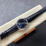 R+ Factory Counterweight Rolex Cellini Moonphase 50535 39mm White Gold Black Leather Strap Black Dial