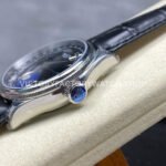 R+ Factory Counterweight Rolex Cellini Moonphase 50535 39mm White Gold Black Leather Strap Black Dial