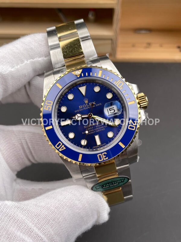 RC Factory Counterweight Rolex Submariner 116613LB 40mm Half Yellow Gold Blue Dial
