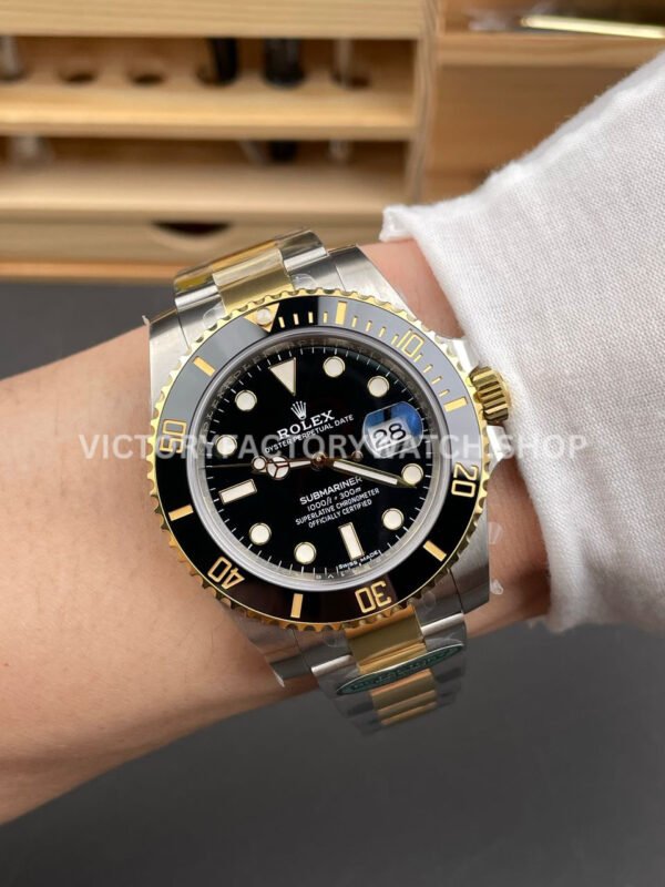 RC Factory Counterweight Rolex Submariner 116613LN 40mm Half Yellow Gold Black Dial