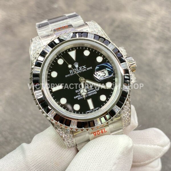 ROF Factory Rolex Submariner 116659SABR 40mm White Gold Diamond Bezel Black Dial
