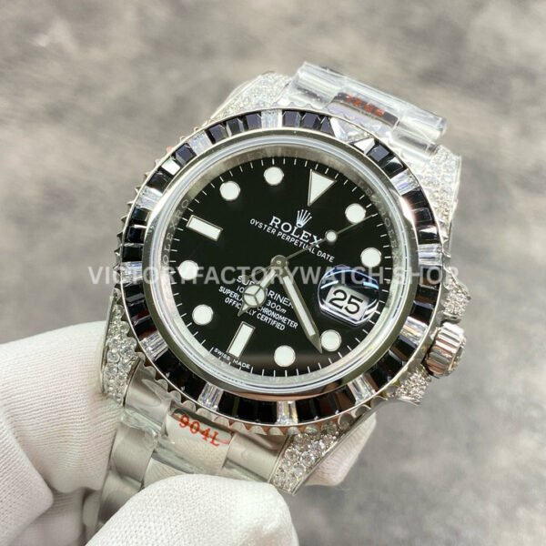 ROF Factory Rolex Submariner 116659SABR 40mm White Gold Diamond Bezel Black Dial