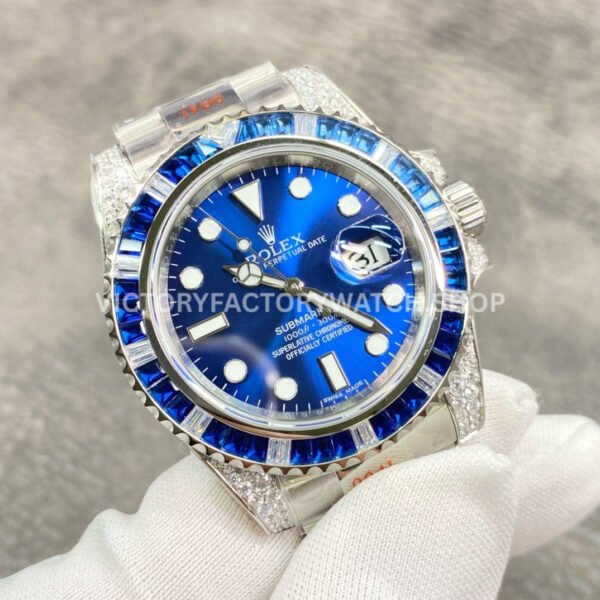 ROF Factory Rolex Submariner 116659SABR 40mm White Gold Diamond Bezel Blue Dial