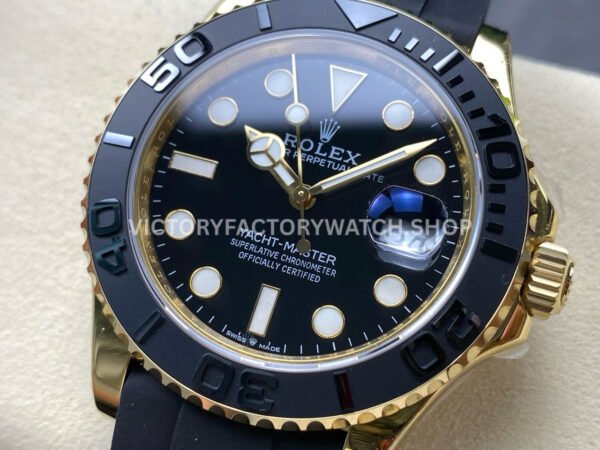 S+ Factory Counterweight Rolex Yacht-Master 226658 42mm Yellow Gold Oysterflex Black Dial