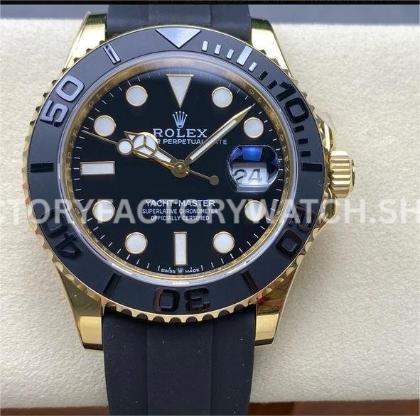 Yacht-Master 226658 gold 42mm replica Oysterflex strap