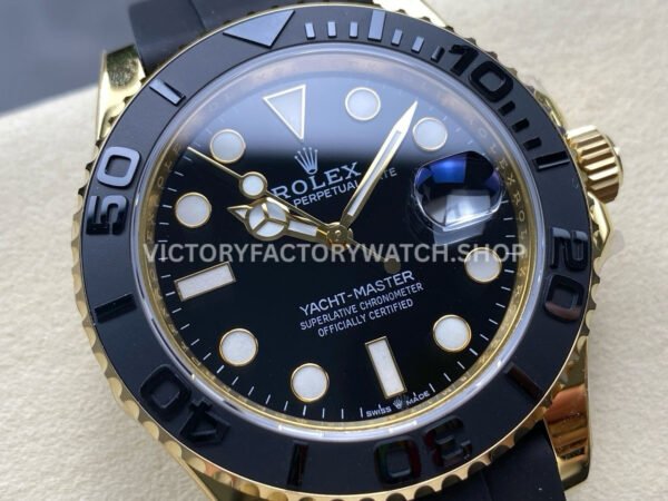S+ Factory Counterweight Rolex Yacht-Master 226658 42mm Yellow Gold Oysterflex Black Dial