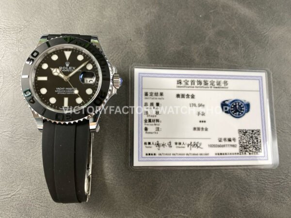 S+ Factory Counterweight Rolex Yacht-Master 226659 42mm White Gold Oysterflex Black Dial