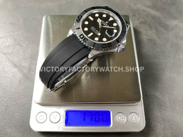 S+ Factory Counterweight Rolex Yacht-Master 226659 42mm White Gold Oysterflex Black Dial
