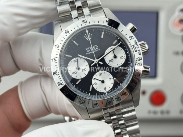 SN Factory Rolex Daytona Vintage 6265 37mm Full Steel Black Dial (5) SN Factory Rolex Daytona Vintage 6265 37mm Full Steel Black Dial