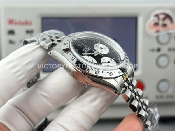 SN Factory Rolex Daytona Vintage 6265 37mm Full Steel Black Dial (9) SN Factory Rolex Daytona Vintage 6265 37mm Full Steel Black Dial