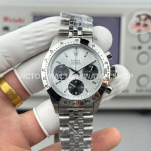 SN Factory Rolex Daytona Vintage 6265 37mm Full Steel White Dial (8) SN Daytona 6265 white dial