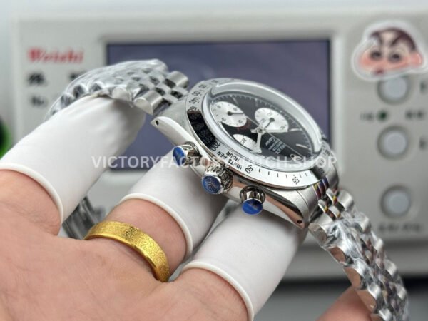 SN Factory Rolex Daytona Vintage Cartier 37mm Full Steel Black Dial