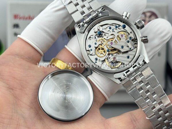 SN Factory Rolex Daytona Vintage Cartier 37mm Full Steel Black Dial