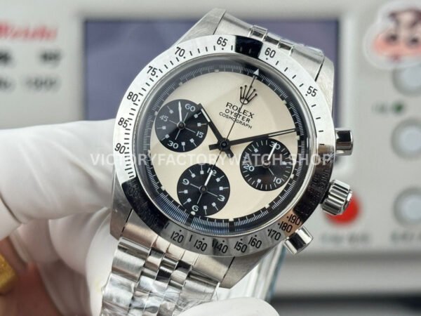 SN Factory Rolex Daytona Vintage Paul Newman 6262 37mm Full Steel White Dial (4) SN Factory Rolex Daytona Vintage Paul Newman 6262 37mm Full Steel White Dial