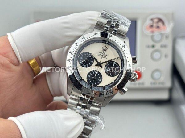 SN Factory Rolex Daytona Vintage Paul Newman 6262 37mm Full Steel White Dial (6) SN Factory Rolex Daytona Vintage Paul Newman 6262 37mm Full Steel White Dial