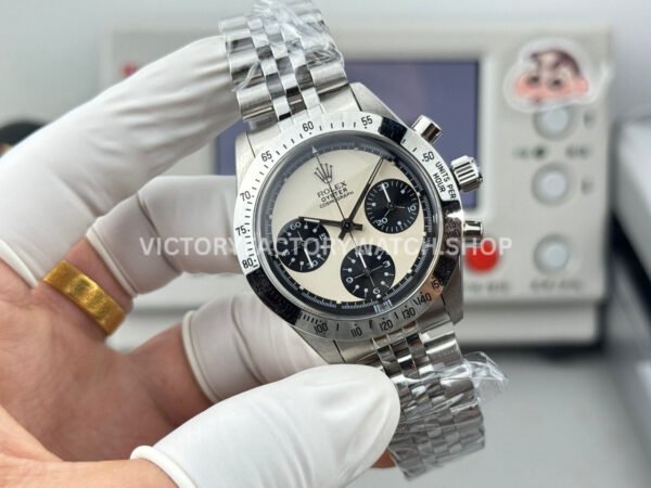 SN Factory Rolex Daytona Vintage Paul Newman 6262 37mm Full Steel White Dial (7) SN Factory Rolex Daytona Vintage Paul Newman 6262 37mm Full Steel White Dial