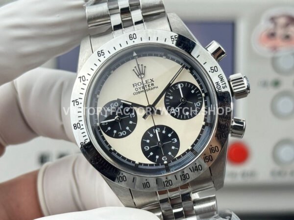 SN Factory Rolex Daytona Vintage Paul Newman 6262 37mm Full Steel White Dial (8) SN Factory Rolex Daytona Vintage Paul Newman 6262 37mm Full Steel White Dial