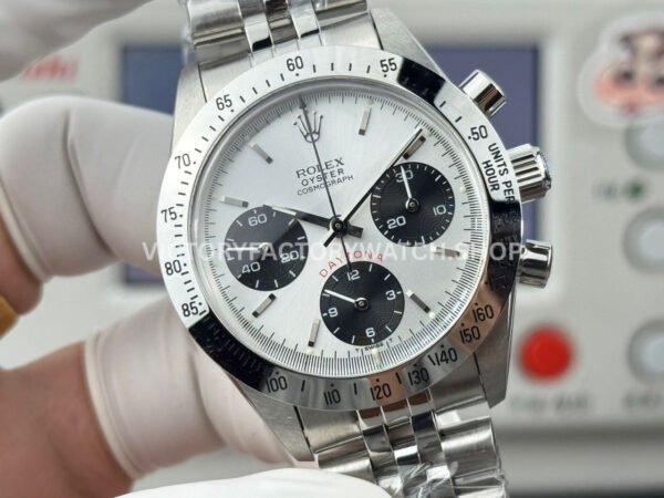 SN Factory Rolex Daytona Vintage Paul Newman 6265 37mm Full Steel White Dial