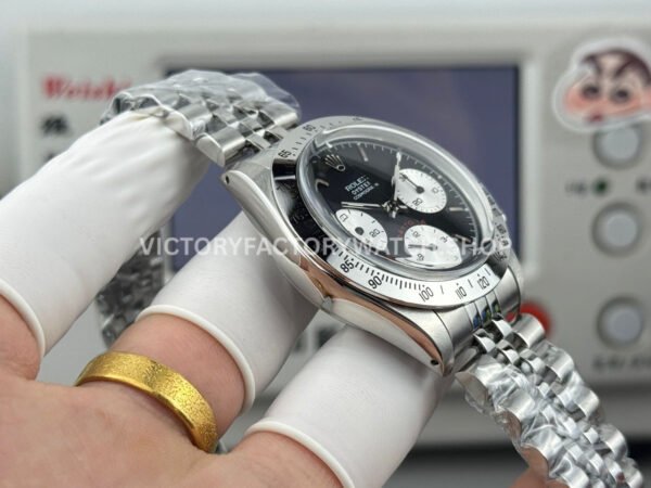 SN Factory Rolex Daytona Vintage Small Red 6265 37mm Full Steel Black Dial