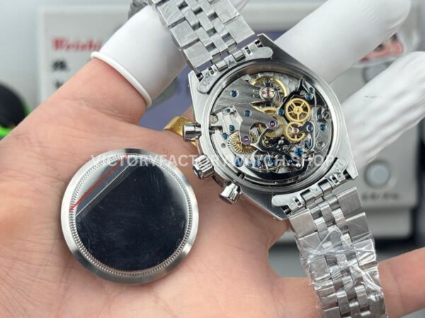 SN Factory Rolex Daytona Vintage Small Red 6265 37mm Full Steel Black Dial