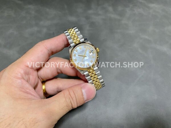 GS Factory Rolex Datejust 278273-0028 31mm Half Yellow Gold Diamond  Mop White Mother Of Pearl Dial Jubilee