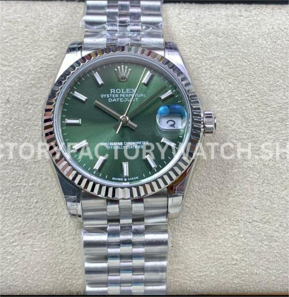 Rolex Datejust mint green dial 31mm Jubilee GS factory