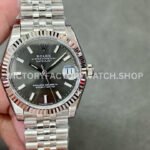 Rolex Datejust 31mm grey dial fluted bezel Jubilee GS 904L replica