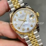 GS Factory Rolex Datejust 278273-0028 31mm Half Yellow Gold Diamond  Mop White Mother Of Pearl Dial Jubilee