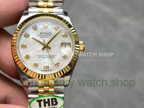 THB Factory Rolex Datejus 278273-0028 31mm Yellow Gold Mother of Pearl Dial Jubileet (2) THB Factory Rolex Datejus 278273-0028 31mm Yellow Gold Mother of Pearl Dial Jubileet