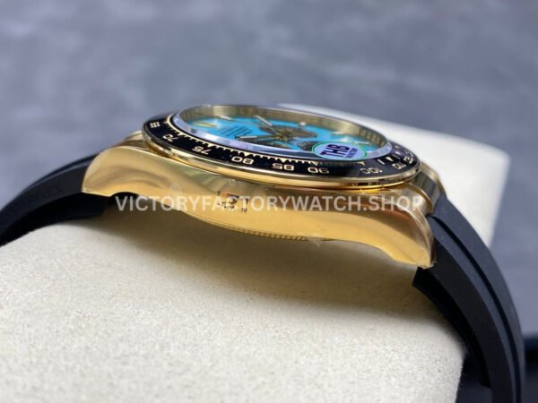 THB Factory Rolex Daytona 126518LN-0014 40mm Yellow Gold Oysterflex Tiffany Blue Dial