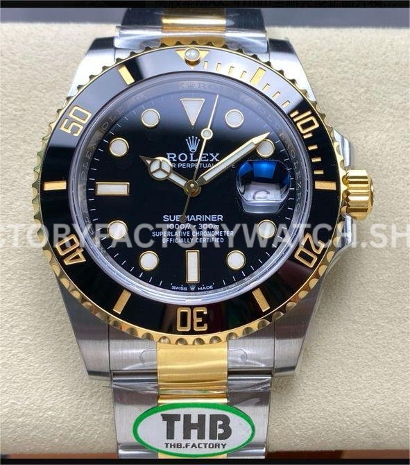 THB Factory Rolex Submariner 126613LN 41mm Half Yellow Gold Black Dial