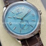 TW Factory Rolex 1908 52506-0002 39mm Platinum Leather Strap Arabic Numerals Ice Blue Dial