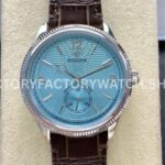 TW Factory Rolex 1908 52506-0002 39mm Platinum Leather Strap Arabic Numerals Ice Blue Dial
