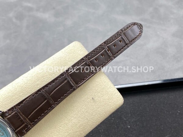 TW Factory Rolex 1908 52506-0002 39mm Platinum Leather Strap Arabic Numerals Ice Blue Dial