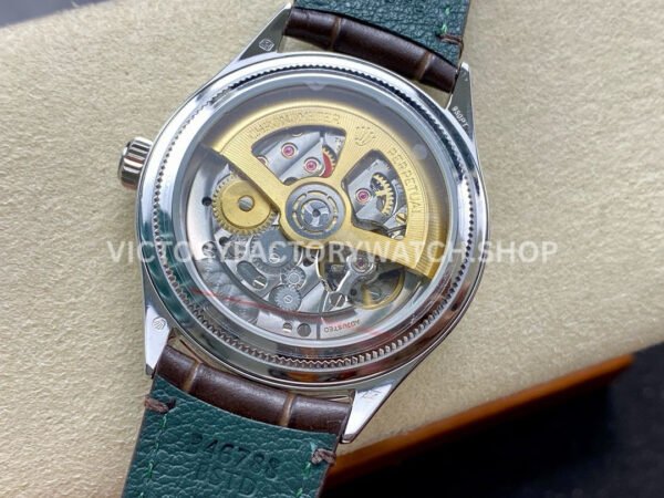 TW Factory Rolex 1908 52506-0002 39mm Platinum Leather Strap Arabic Numerals Ice Blue Dial