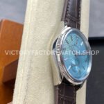 TW Factory Rolex 1908 52506-0002 39mm Platinum Leather Strap Arabic Numerals Ice Blue Dial