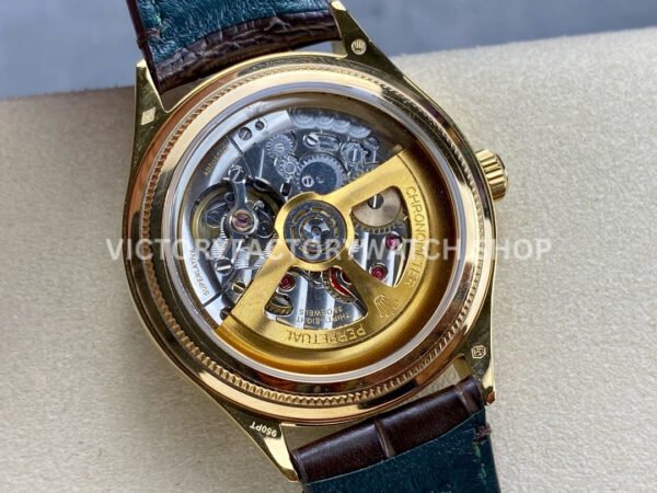 TW Factory Rolex 1908 52508-0002 39mm Yellow Gold Leather Strap Arabic Numerals White Dial