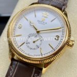TW Factory Rolex 1908 52508-0002 39mm Yellow Gold Leather Strap Arabic Numerals White Dial