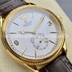 TW Factory Rolex 1908 52508-0002 39mm Yellow Gold Leather Strap Arabic Numerals White Dial