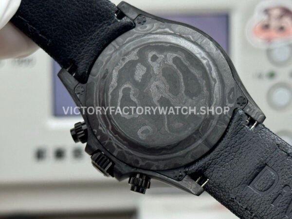 TW Factory Rolex Daytona 116500 40mm Black Carbon Fiber Black Canvas Strap Skeleton Dial