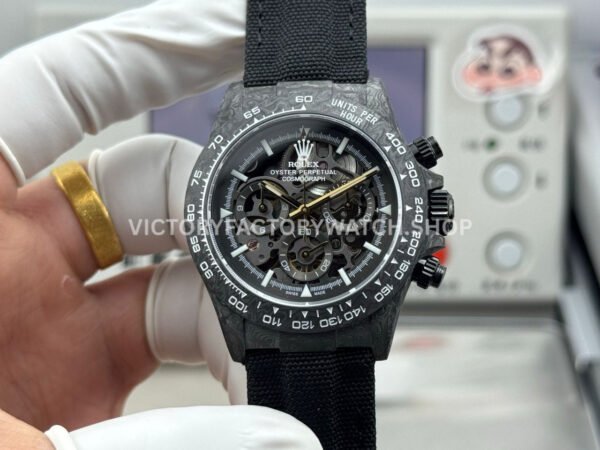 Daytona 116500 replica watch TW Factory carbon case detail