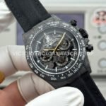 TW Factory Rolex Daytona 116500 40mm Black Carbon Fiber Black Canvas Strap Skeleton Dial