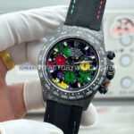 TW Factory Rolex Daytona 116500 40mm Carbon Fiber Black Canvas Strap Black Dial