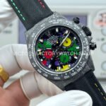 TW Factory Rolex Daytona 116500 40mm Carbon Fiber Black Canvas Strap Black Dial