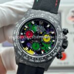 TW Factory Rolex Daytona 116500 40mm Carbon Fiber Black Canvas Strap Black Dial